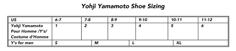 Japanese Shoe Sizes Yohji Yamamoto Comme Des GarÇons And