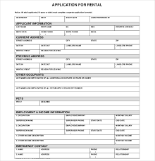 Tenancy Application Form Template 13 Rental Application Templates