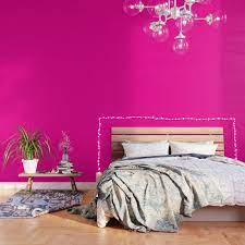 Solid Color Fluorescent Pink Wallpaper