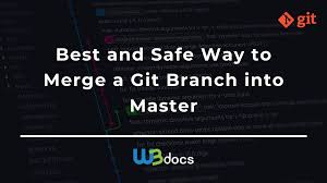 to merge a git branch into master