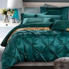 luxury bedding set blue green duvet