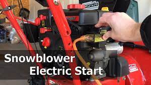 How to Use Snowblower Electric Start - YouTube