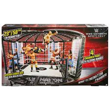 At nearly 1 foot tall, they're ready for big action! Wwe Mattel Toys R Us Exclusive Wrestling Ring Elimination Chamber Set Playset Sportscards Com