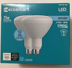Ecosmart 75 Watt Equivalent Br40 Dimmable Energy Star Led Light Bulb Daylight 2 Pack New Model Amazon Com