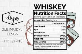 whiskey nutrition facts alcohol png