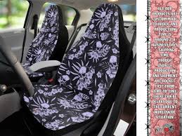Buy Exotic Flowers And Skull Car Seats