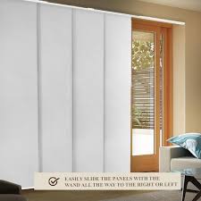 Chicology Blackout Adjustable Sliding Panel Track Blind Up To 86 Inchw X 96 Inchh Night White
