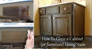 how to glaze a cabinet using stain