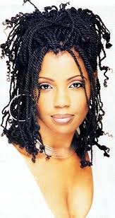 Chunky twists in a short braided style is an outstanding look! 65 Kinky Twists Styles You Must Try