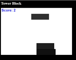 simple tower block game in javascript