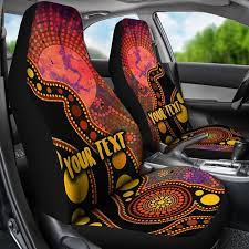 Custom Text Aboriginal Car Seat Cover