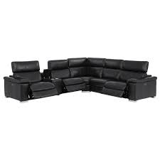charlie black leather power reclining