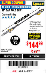 See the best & latest harbor freight pole saw coupon on iscoupon.com. Harbor Freight Tools Coupon Database Free Coupons 25 Percent Off Coupons Toolbox Coupons 10 Bar Pole Saw