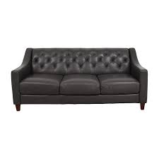 macy s tufted gray leather sofa 69