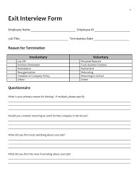 40 Best Exit Interview Templates Forms Template Lab