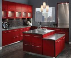 kraftmaid red kitchen designer