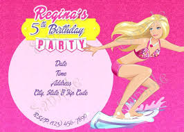 Barbie Birthday Invitations Barbie Birthday Invitations Templates