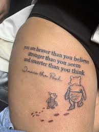 But the most important thing is, even if we're apart… i'll always be with. Winnie The Pooh Quote Tattoo Tattoo Quotes Think Tattoo Strong Tattoos Inspiring Quote Tattoos