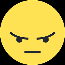 símbolo de emoji emoticon enojado