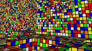 colorful cube 3d rubiks cube