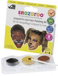 snazaroo face paint set leopard and lion