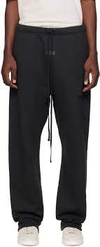 black relaxed lounge pants by fear of