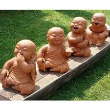 Ich Resin Funny Baby Buddha Statue For