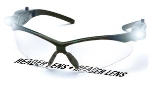 Pmxtreme Fog Free Clear Safety Glasses W Led Lights 2 5 Bifocal Lens