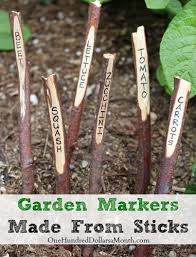 Diy Garden Markers Made From Sticks