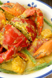 ginataang alimango crabs in coconut