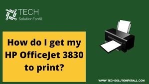 hp officejet 3830 not printing