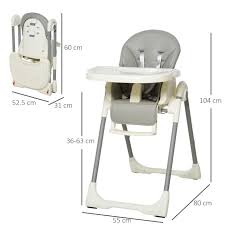 Homcom Foldable Baby High Chair