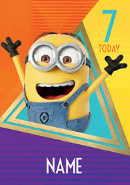 Invite cards for the first birthday party of my son andree, i was looking for invite cards on many web sites, unfortunately i did not find one that called my attention, that's why i decided to make them myself. Send Minions Birthday Cards For Kids Funky Pigeon