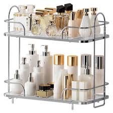 bathroom countertop storage rack metal