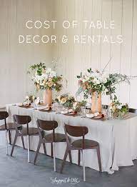 cost of table decor and als