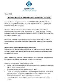 Wed 14 july this week on the council noticeboard. New Restrictions Placed On Community Sport Crowds The Macleay Argus Kempsey Nsw