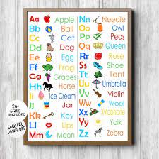 Alphabet Chart Printable Wall Art