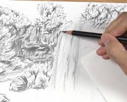 how to draw a waterfall in a beautiful