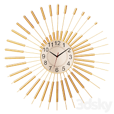 Modern Oversized Golden Wall Clock