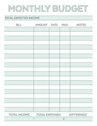003 Household Budget Worksheet Free Printable Template