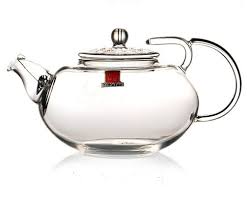 Clear Glass Teapot With Anti Slip Lid