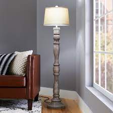 It's a great mix of country and modern that adds a classic twist to your home. Better Homes Gardens 59 5 Gray Weathered Wood Finish Floor Lamp With Led Included Walmart Com Walmart Com