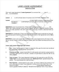 The agreement can also become a farm land lease agreement. Free 9 Sample Printable Lease Agreement Forms In Pdf Ms Word