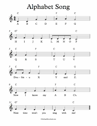 free lead sheet alphabet song