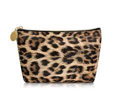 leopard print travel makeup bag