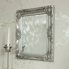 Ornate Silver Wall Mirror 52cm X 42cm