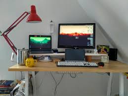How is the stability with those. My Workstation Setup On My Diy Standing Desk Workstations