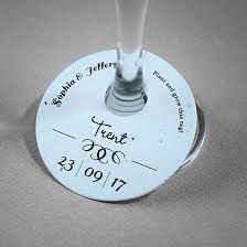 Formal Text Plantable Wine Glass Tags