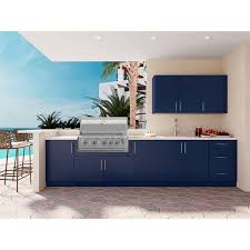 weatherstrong miami dock brown matte 42 in x 34 5 in x 27 in flat panel stock embled base kitchen cabinet island back grill base sapphire blue
