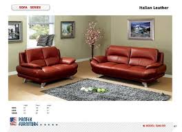 Red Leather Sofa Loveseat Chair Set